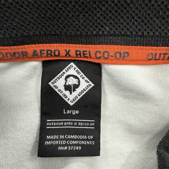 Outdoor Afro X REI Co-op Polo Shirt Men Large White Black Cotton Golf Tennis. - Picture 3 of 9